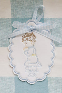 Scalloped Prayer Children Ornaments