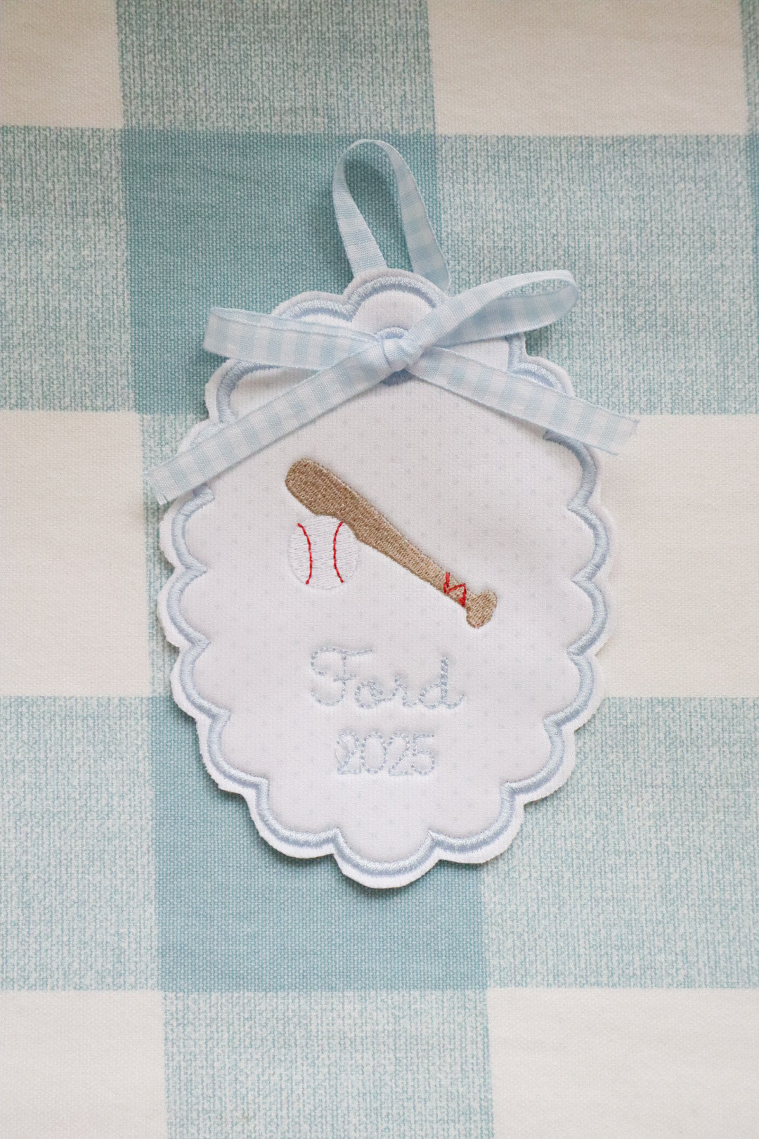 Scalloped Custom Christmas Ornaments